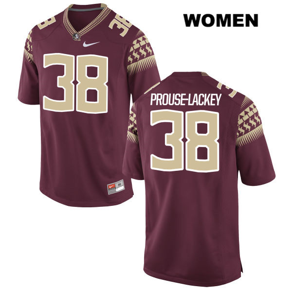 Women's NCAA Nike Florida State Seminoles #38 Izaiah Prouse-Lackey College Red Stitched Authentic Football Jersey SJV1369LJ